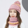 3 In 1 Women Knitted Hat Circle Scarf Mask Set