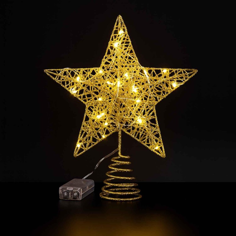 Christmas Tree Topper, Tree Topper with 20 LEDs, Christmas Tree