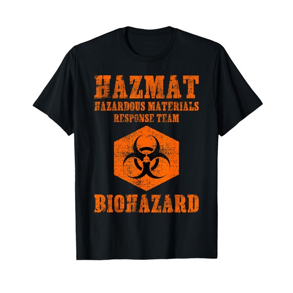 Hazardous Material Hazmat Response Team Grunge Biohazard T-Shirt