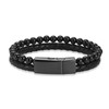 VCCWYQK 2 Layer Pearl Urn Bracelet for Ashes for Men