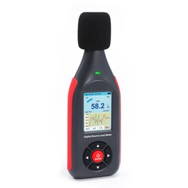Decibel Meter Sound Level Meter Data Logger with Visual Alarm, 43,000 Data Record SPL Monitor Sound Reader Colored Screen Display PC Connection for Home, Factory, Classroom etc.