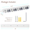 OUTNILI White Mop Broom Holder Wall Mount with 4 Slots