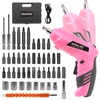 MYMULIKE Cordless Electric Screwdriver, 3.6V Rechargeable Power Screwdriver with 47