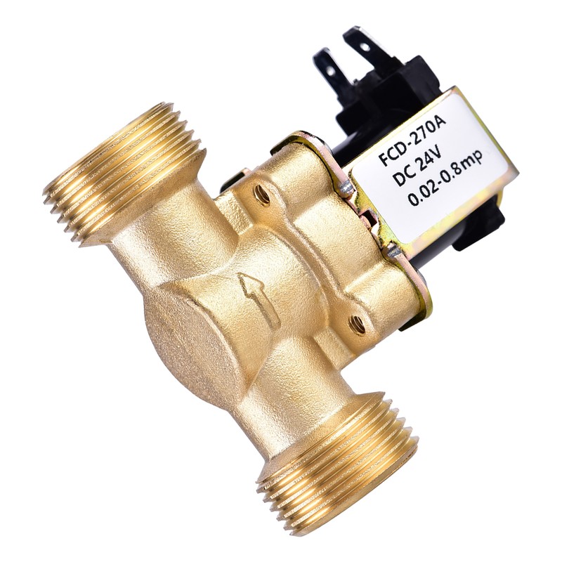 3/4" DC 24V Normally Closed Brass Electric Solenoid Magnetic Valve