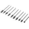 WANGCL 10 Pcs Rotary Burr Set Tungsten Carbide Carving Tool