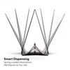 xympo Self-Adjusting Napkin Holder – Compact Black Metal Dispenser for