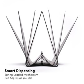 xympo Self-Adjusting Napkin Holder – Compact Black Metal Dispenser for Standard Paper Napkins, Ideal for Kitchen Countertops