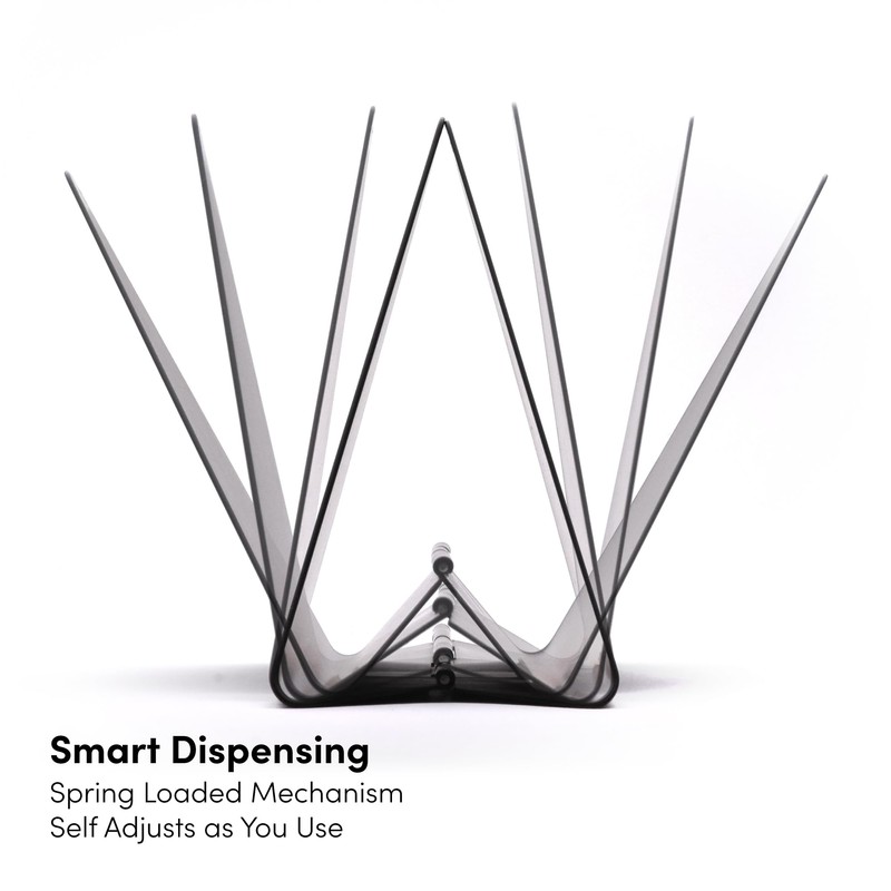 xympo Self-Adjusting Napkin Holder – Compact Black Metal Dispenser for
