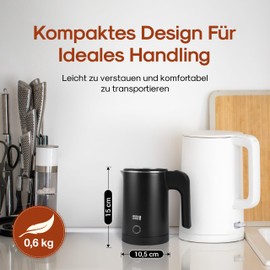 Lebenslang Travel Kettle Stainless Steel Small 0.5 Litres & BPA Free - 600 W