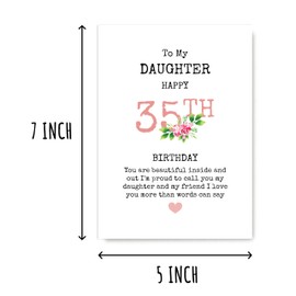 ALDDesigns 35th Birthday Card Daughter - Daughter's 35th Birthday - Floral Greeting Card