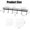 Qinsky Kitchen Utensil Hangers with 6 Hooks,2pcs Wall Mount Utensil