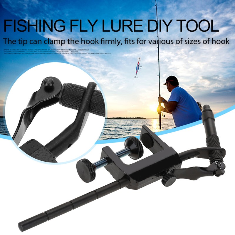 Iron Fishing Fly Lure DIY Tool with Adjustable Clamp Tackle