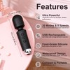 Upgraded Handheld Rose Black Mini Massager Tool Device, Premium Silicone