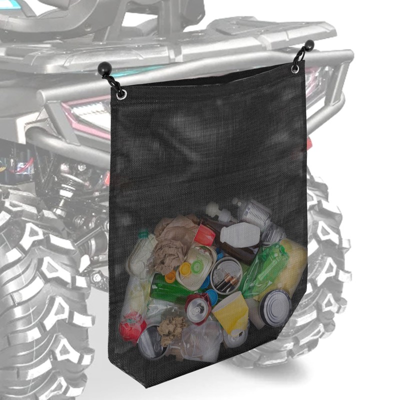 ZOSANY UTV ATV Garbage Bag Universal Vinyl Mesh Garbage Bag