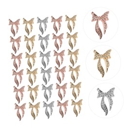 SAFIGLE 1Bag Bowknot Nail Charms Elegant Alloy Nail Studs for Manicure Decor for Weddings Parties Daily Use Durable Easy to Apply Compatible with Natural Artificial Nails
