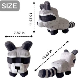 SUPERBE Grow a Garden Plush Toys, 10.63'' Garden Pet Raccoon Red Fox Stuffed Animals Toy, Collectible Plushie for Video Game Fans