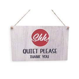 Shh! Quiet Please Sign, Please Do Not Disturb - Ideal notice for classrooms when tests or exams are in progress, quiet zones, libraries, working from home and hang on your office door.