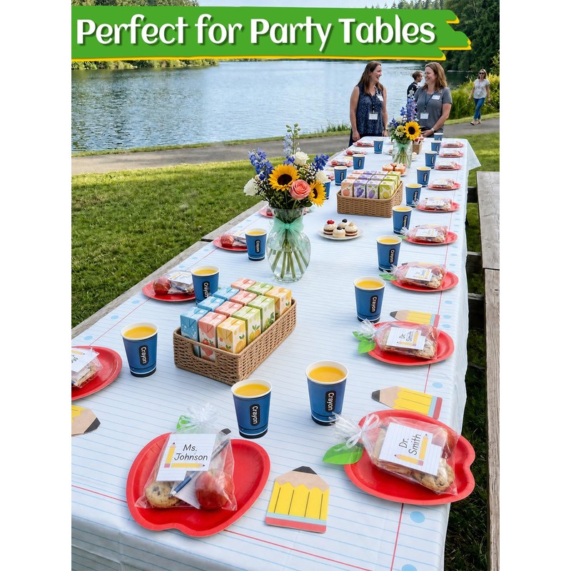 Alphatool Back to School Party Tableware Decoration Set Serves 24