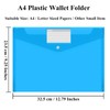 Plastic Wallets A4, 12 Pack Plastic File Folders A4 Plastic