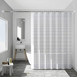 IVOMENT Cortina de baño,180 cm x 180 cm Cortina para baño con Ganchos,Cortina de Plástico Impermeable y Antibacteriano,paca y Antimoho Fácil de Instalar,para Hogar,Dormitorio,Hotel,Moteles y Camping