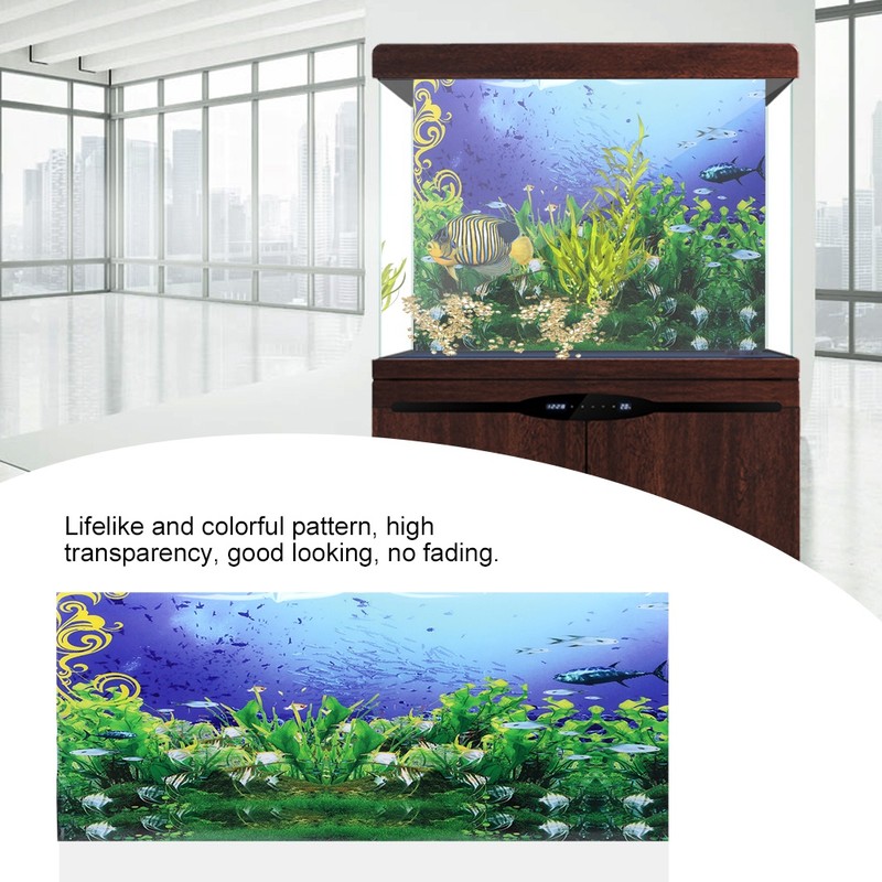 Background Poster Decorative Painting PVC Sticker Landscape Image for Aquarium