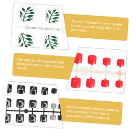 LALAFINA Pedicure Accessories 120pcs Toe Nail Art Decor for DIY Nail Art Designs at Home