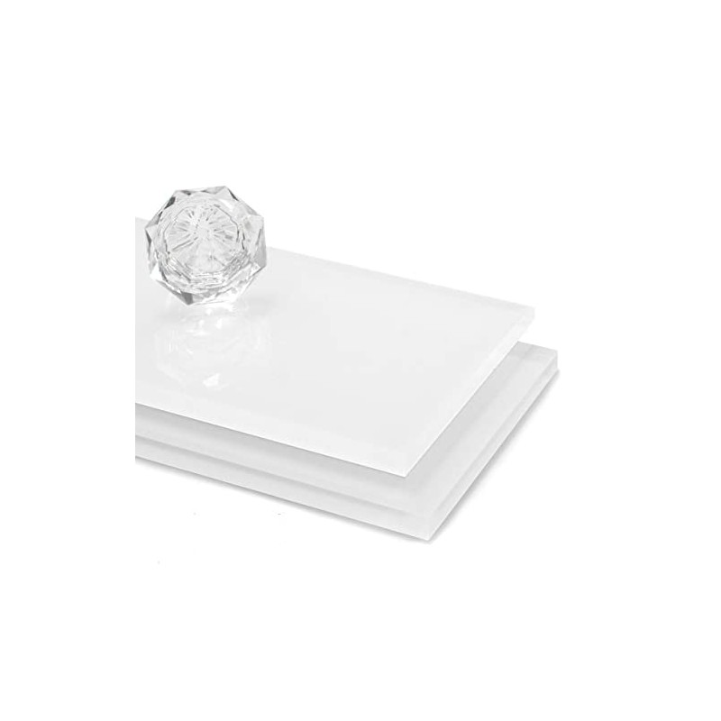 White Plastic Acrylic Kitchen Bathroom Splashback Like Glass (4mm, 400mm