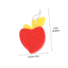 Healvian 4pcs Boy Girl Fruit Shaped Bath Balls Pu Sponge Bath Accessories for Boys and Girls Fun and Attractive Exfoliating Shower Balls for Home Bathing Fun