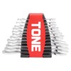 TONE DSTO1200P Thin Spanner Set (with Holder), Red/Black, 12 Pieces