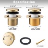 BOOMIBOO Bathtub Drain Tip-Toe Trim Set with Two-Hole Overflow Faceplate,
