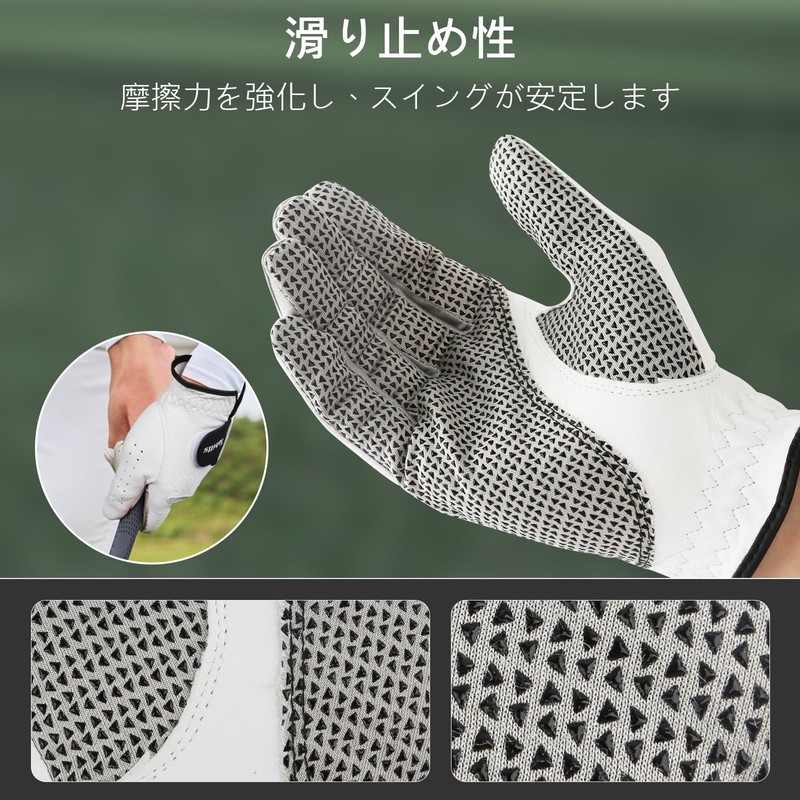 Tohills Golf Gloves Men's Left Hand,Made of Cabretta Leather Material,Comfortable