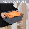 6-Pack Plastic Storage Baskets with Lid, Organizer Bins, Gray