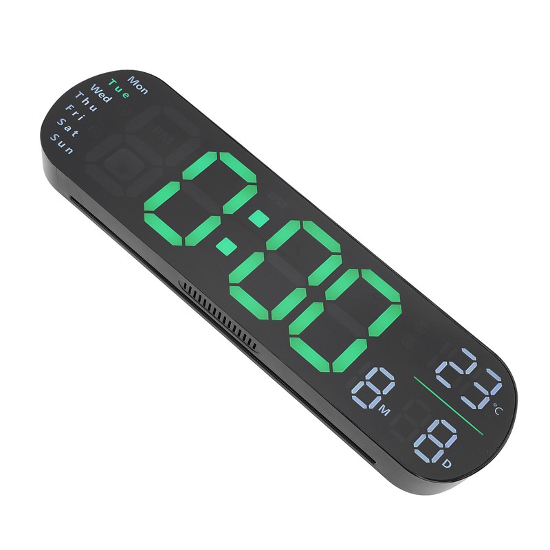 Digital Wall Clock Large Display with Remote Control Auto Brightness