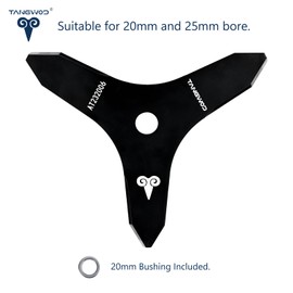 TANGWOD 12" x 3-Teeth Metal Blade for EGO ABB1203 Trimmer STX3800, Stihl 41197134100, Husqvarna 596 27 87-01, and Universal for Brush Cutter, Trimmer, Weed Eaters