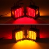 2Pcs Double Face Square LED Fender Pedestal Turn Signal Lights