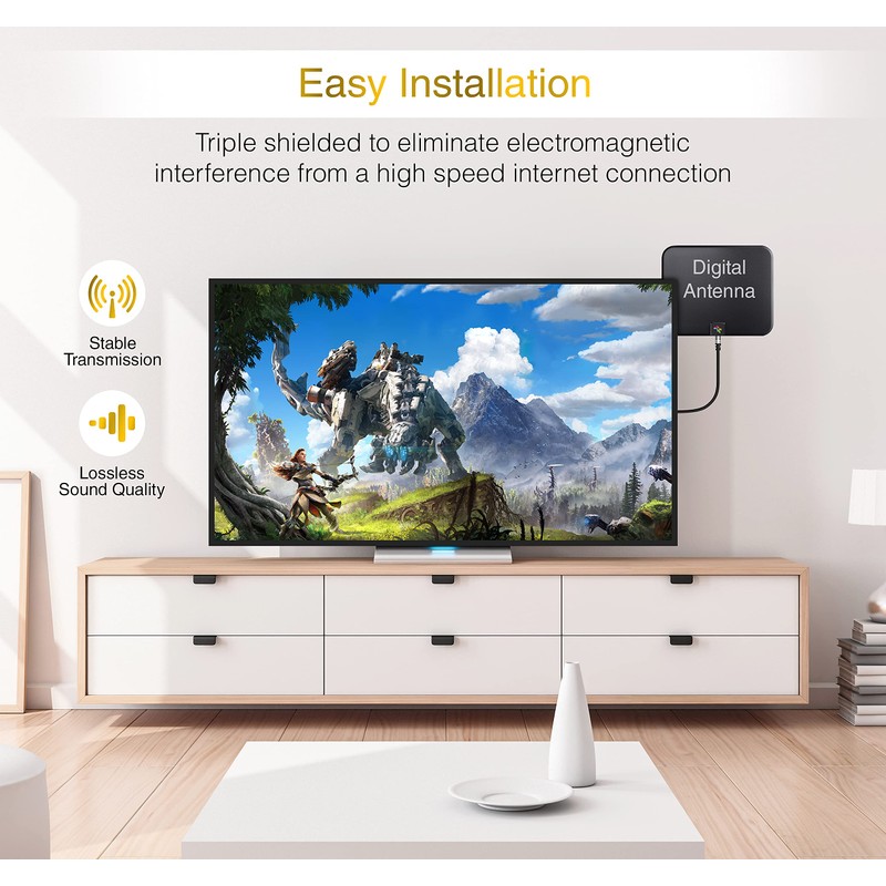 BlueRigger RG6 Digital Coaxial Audio Video Cable (3FT, Male F