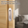 Fihatokus Pocket Door Handle with Edge Pull,6 inch Oval Recessed