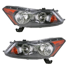 Headlight Assembly Set Headlights Driver & Passenger Side Compatible with 2008-2012 Honda Accord HO2502130 HO2503130