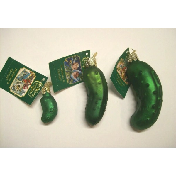 Old World Christmas PICKLES (Set of 3) (28052, 28074, 28016)