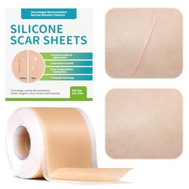 Cinta de Silicona para Cicatrices, Cinta de Silicona para Eliminar Cicatrices de 4cm X 5m, Parches de Silicona para Cicatrices Elimina Cicatrices Antiguas y Nuevas, para Cesárea, Cirugía