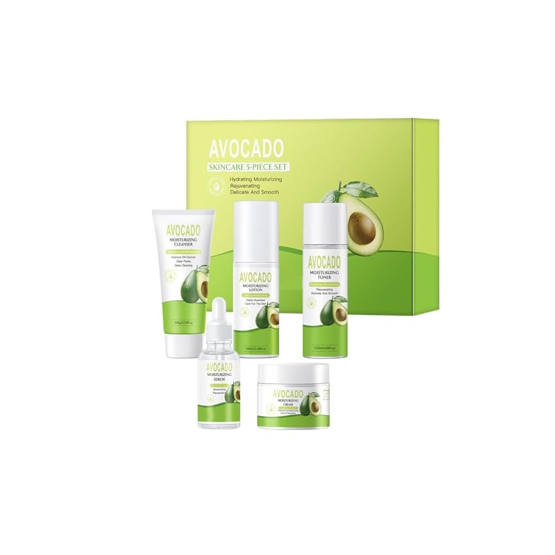AVOCADO Skincare Set, Hydrating (5 PCS)