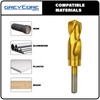 Greycore Tools 1-1/8 Inch Reduced Shank Drill Bit, 1/2" 3-Flat