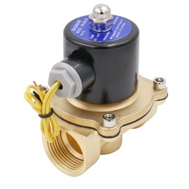Baomain 1 inch DC 24V Brass Electric Solenoid Valve Water Air NC Valve 2W-250-25
