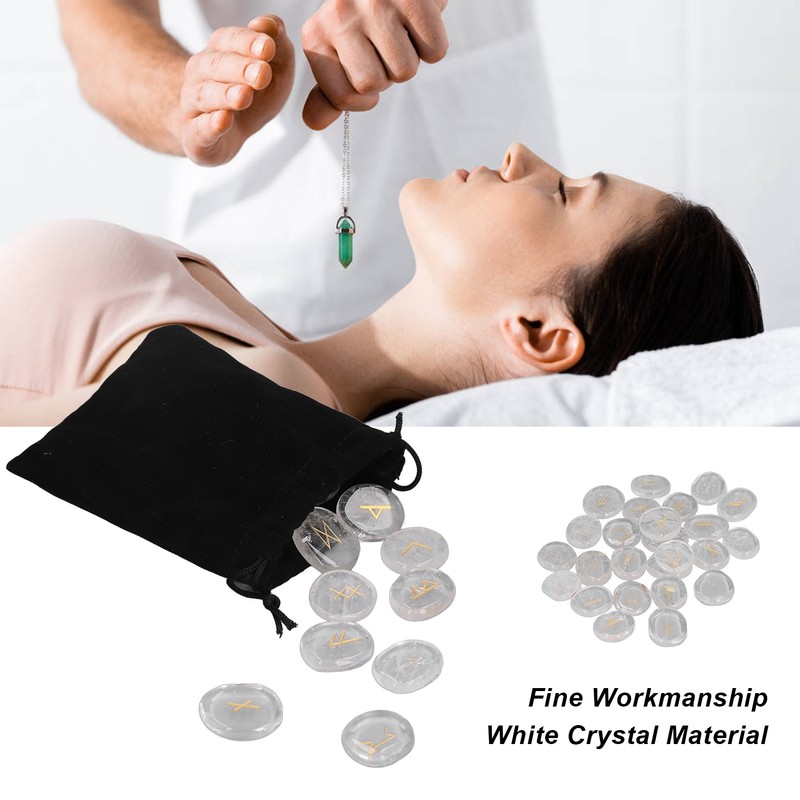 Rune Stones Fine Workmanship Stylish Appearance Small Volume White Crystal