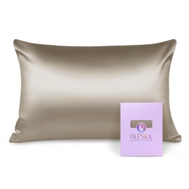 Olesilk, pillow case, 100% silk, cushion cover, hair and skin care, with a zip, 16 Momme, 1 piece