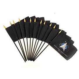 Made in USA!! Box of 12 US 4x6" Military Armed Force Miniature Desk & Table Flags; 12 American Made Small Mini United States Military Flags (4"x6" US Space Force - 12 Flags)