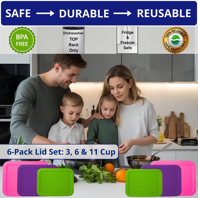 3, 6 & 11 Cup Spring Green, Purple, Pink Replacement