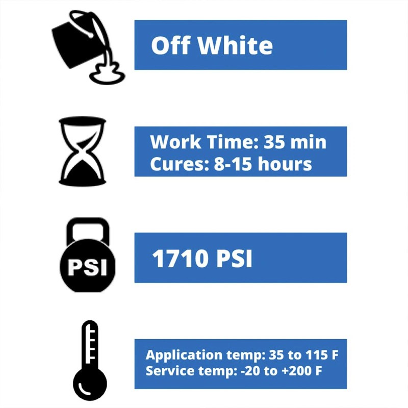 PC Products Pc-products Pc-11 Epoxy Adhesive Paste, Two-part Marine Grade