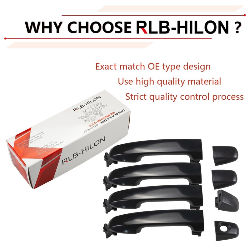 RLB-HILON 1Set Exterior Door Handle Compatible with Toyota Camry 2012