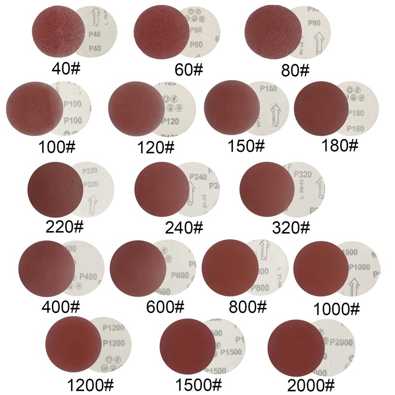 100Pcs 5in Disc Self Adhesive Sandpaper Sheet Round Sandpaper